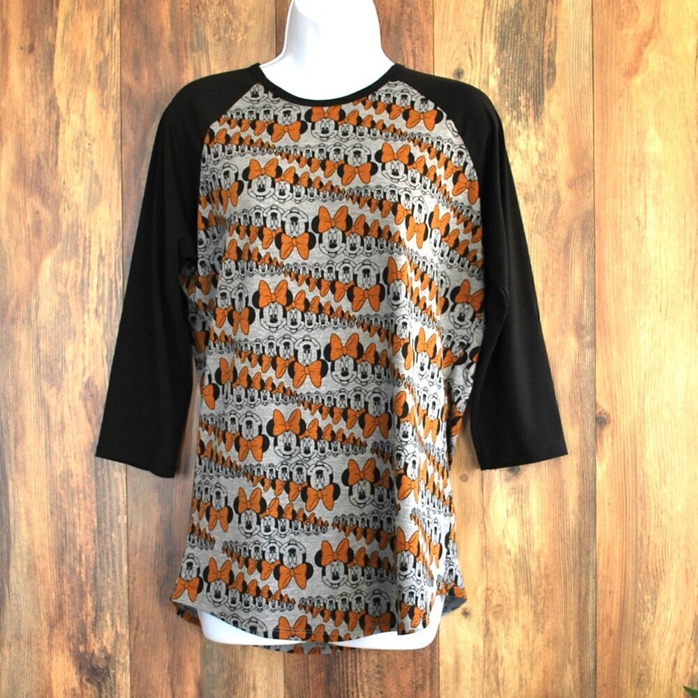 LuLaRoe Women's Minnie Mouse 3/4 Sleeve Tee M